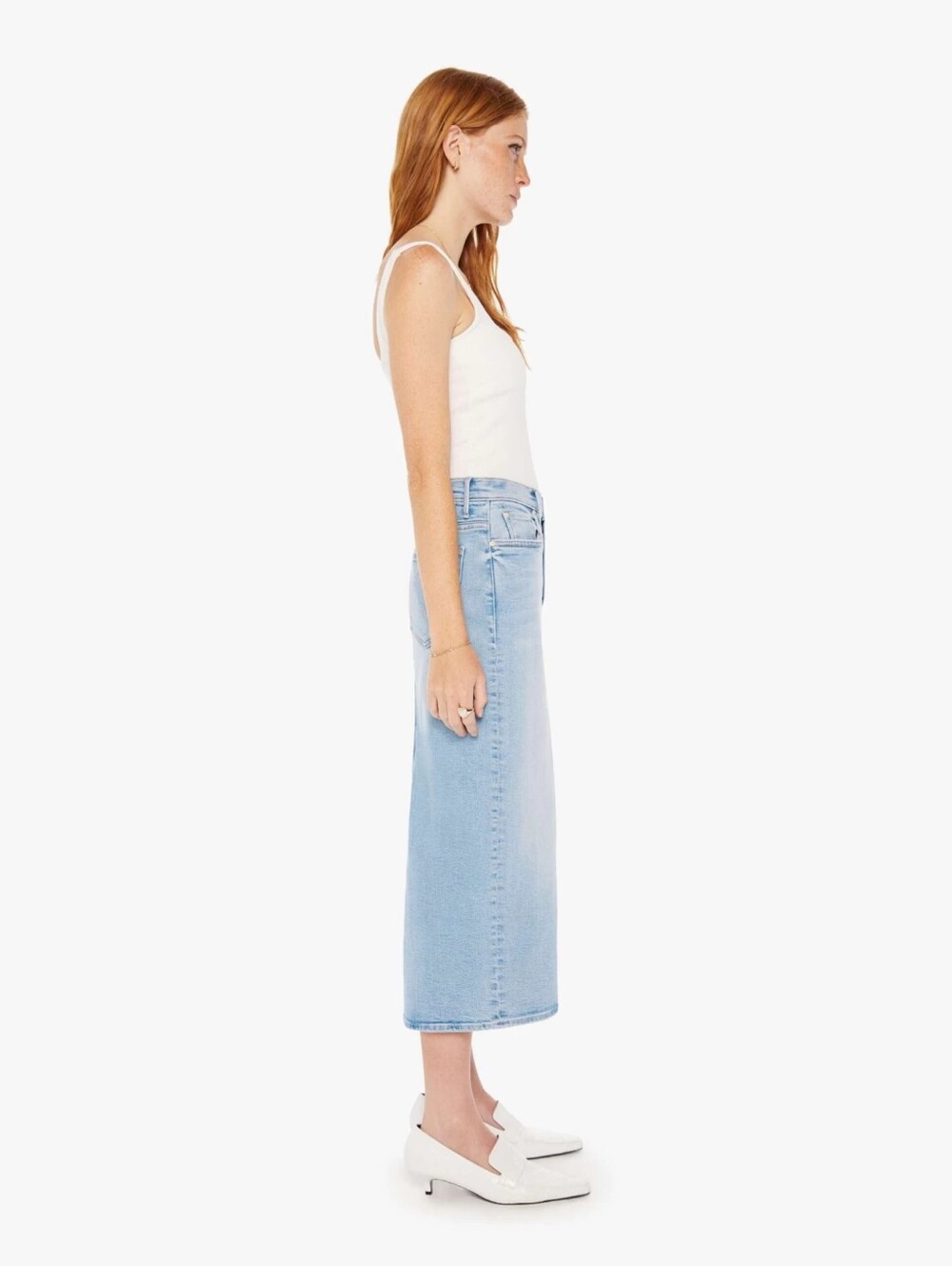 Mother The Pencil Pusher Denim Midi Skirt in Limited Edition - Picture 4 of 8